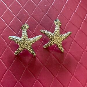 .925 silver starfish earrings.